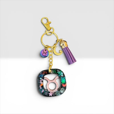 Taurus Multi Colored Zodiac Bag Charm