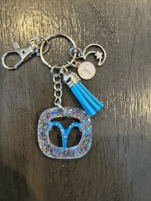 Aires Blue Ice Zodiac Charm