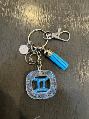 Gemini Blue Ice Zodiac Charm