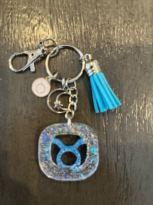 Taurus Blue Ice Zodiac Charm