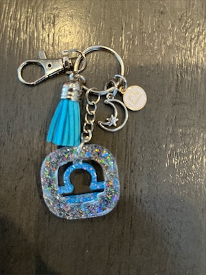 Libra Blue Ice Zodiac Charm