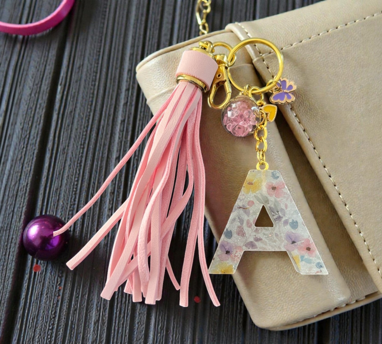 Colorful Floral Bag Charms