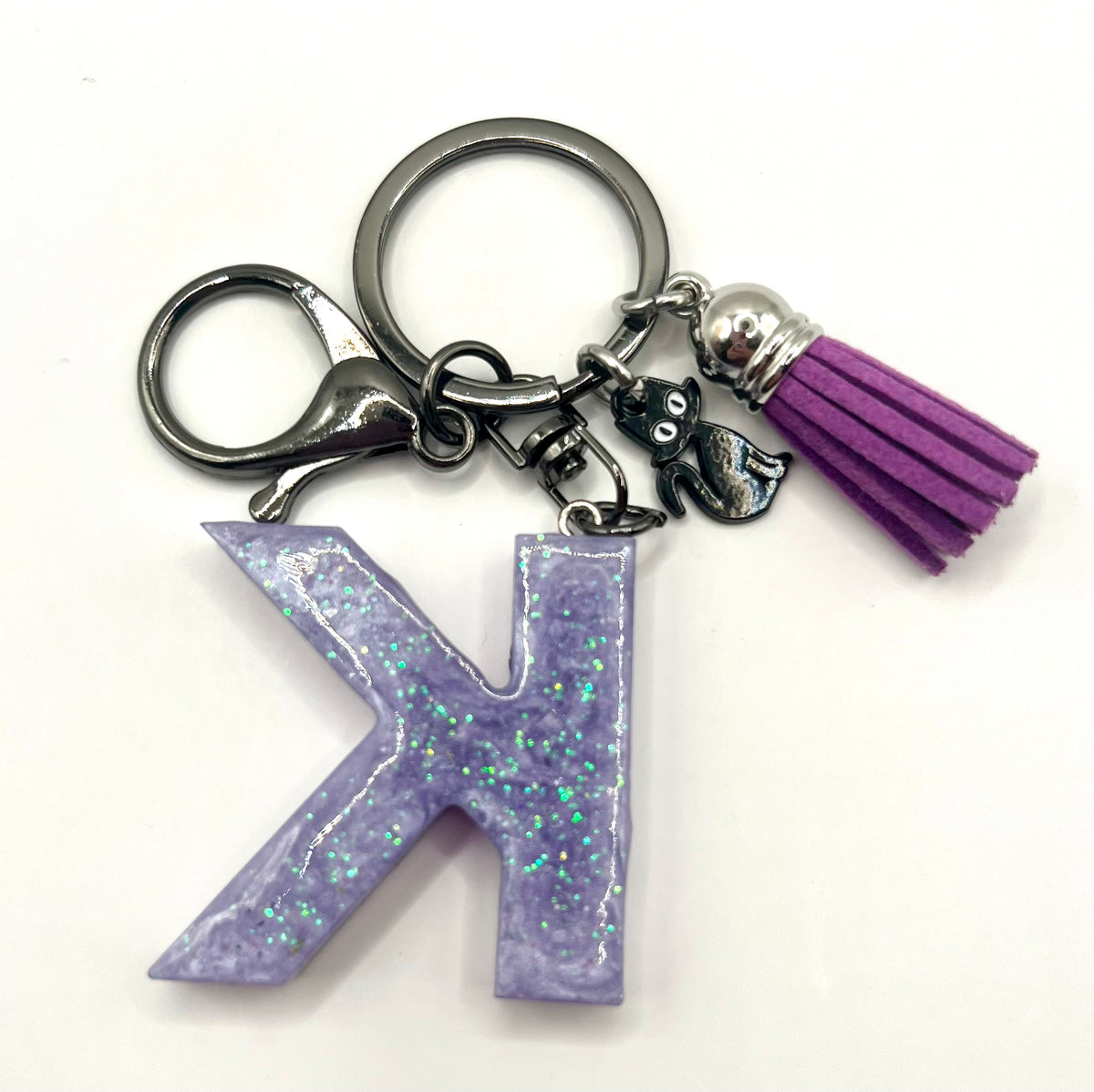 Limited Edition Purple Halloween Initial Keychain 💜🎃👻
