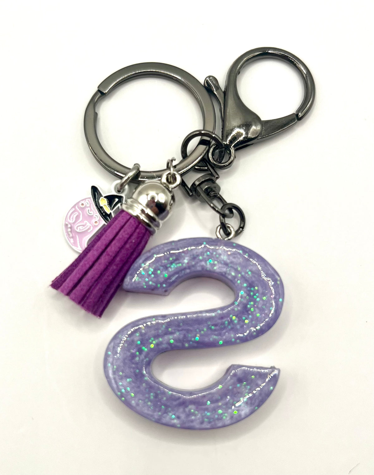 Limited Edition Purple Halloween Initial Keychain 💜🎃👻