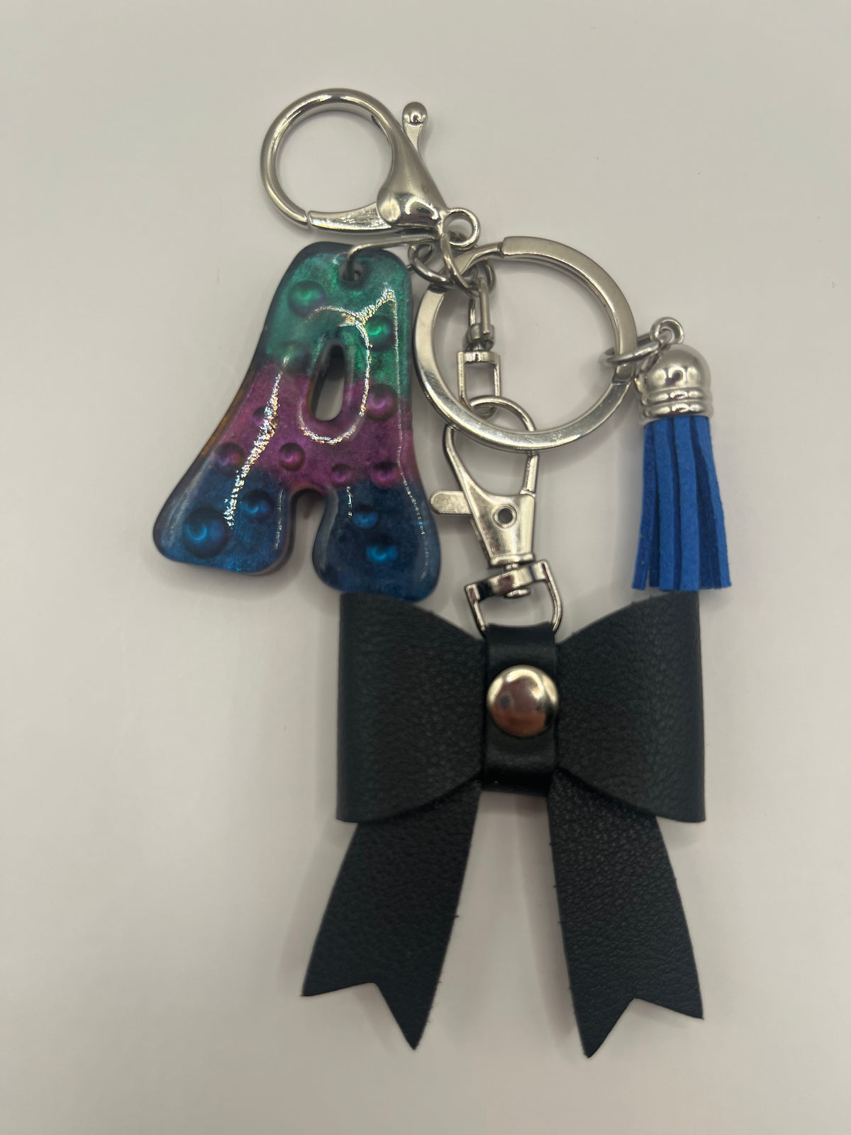 Chameleon Mermaid Initial Bow Keychain and Bag Charm 🧜‍♀️✨🎀