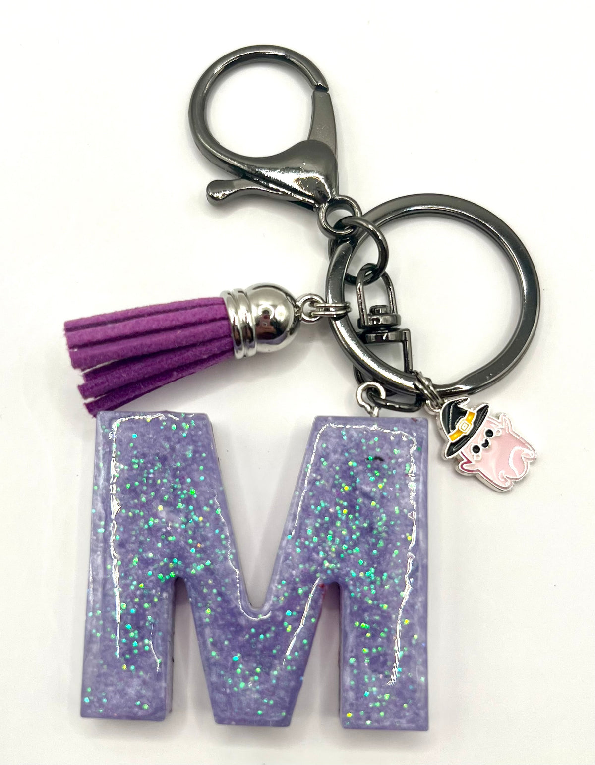 Limited Edition Purple Halloween Initial Keychain 💜🎃👻