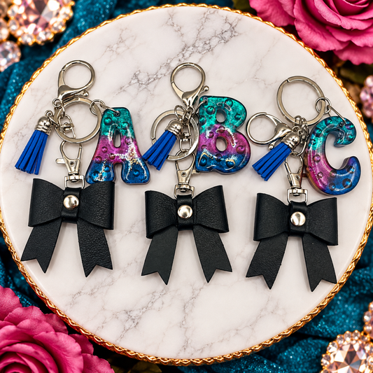 Chameleon Mermaid Initial Bow Keychain and Bag Charm 🧜‍♀️✨🎀