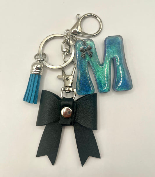 One-of-a-Kind Color Shift Initial Bow Keychain & Bag Charm ✨🎀