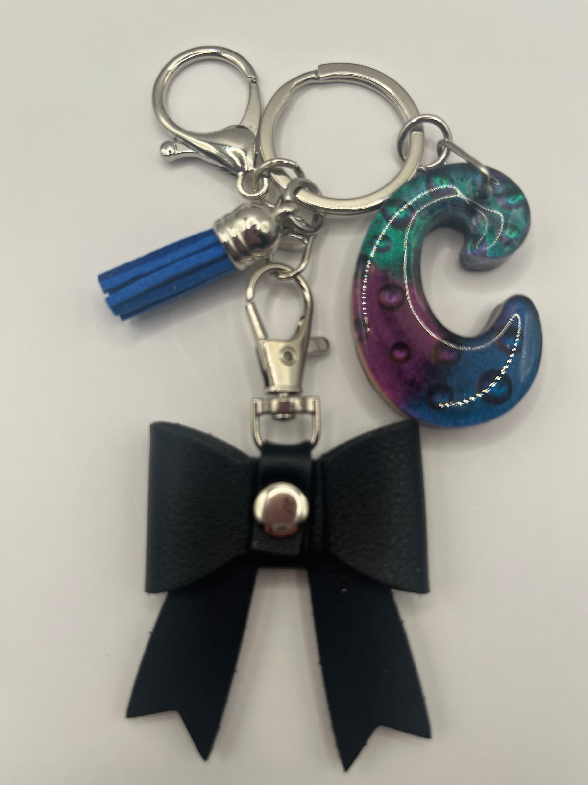 Chameleon Mermaid Initial Bow Keychain and Bag Charm 🧜‍♀️✨🎀