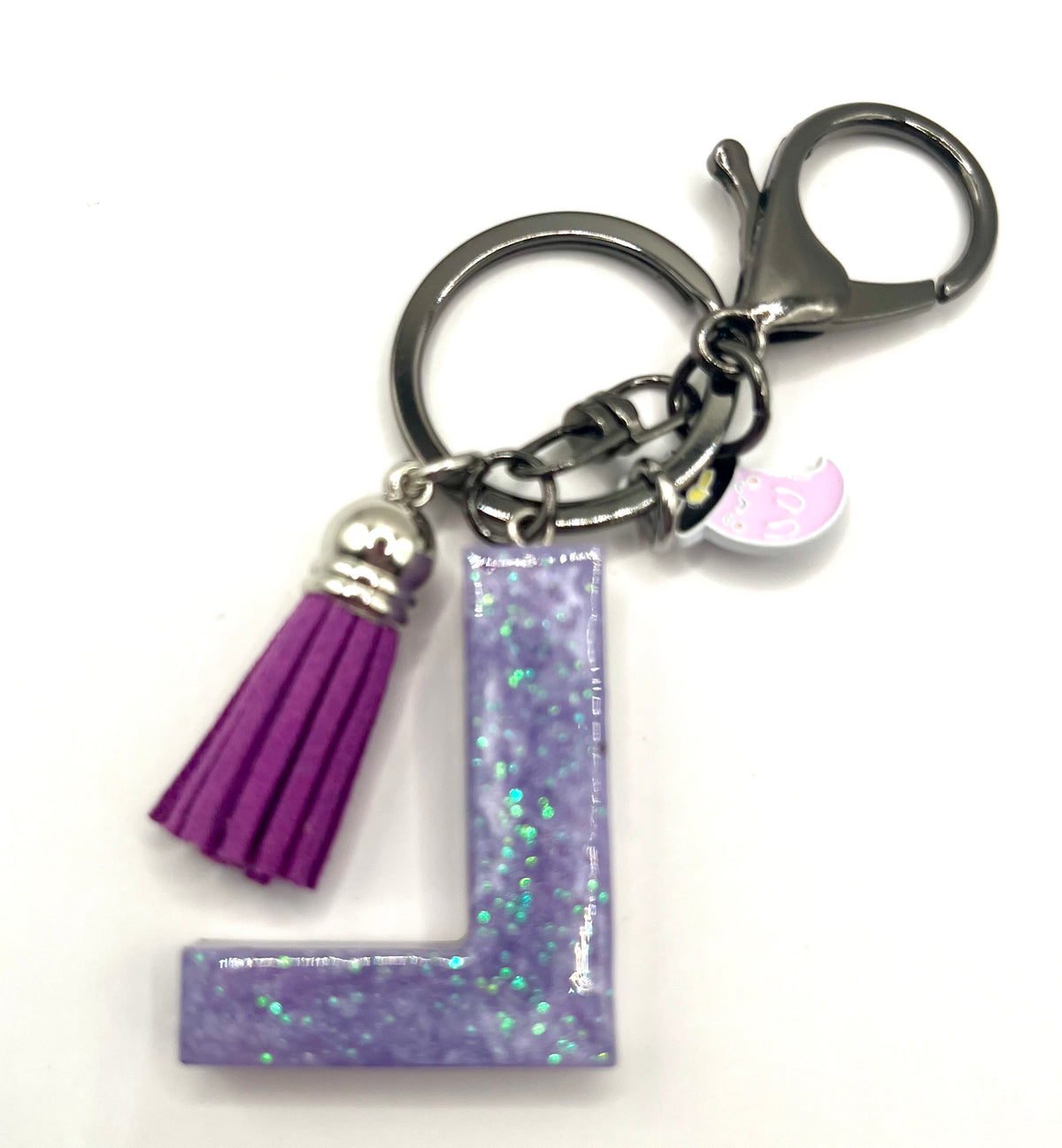 Limited Edition Purple Halloween Initial Keychain 💜🎃👻