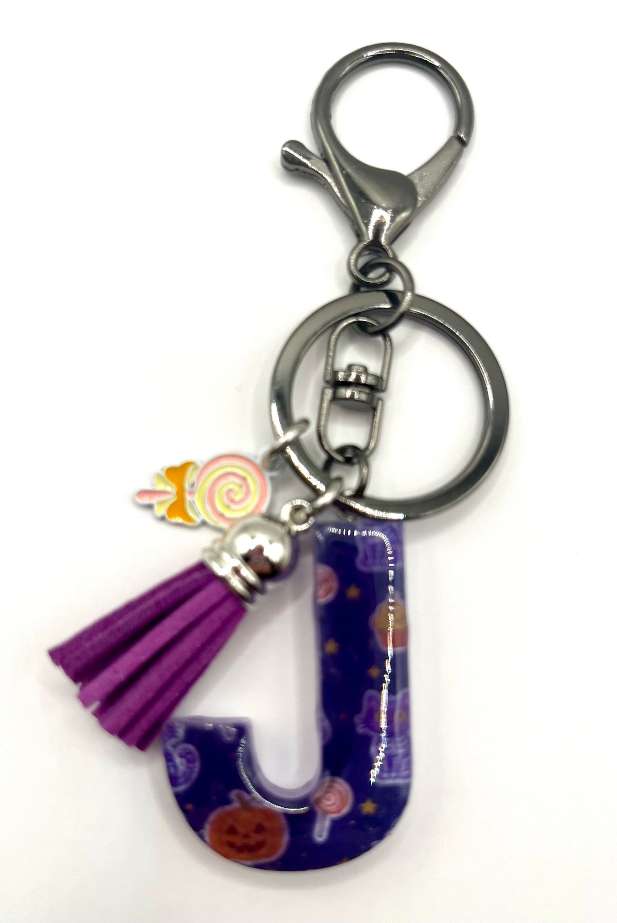Limited Edition Purple Halloween Initial Keychain 💜🎃👻