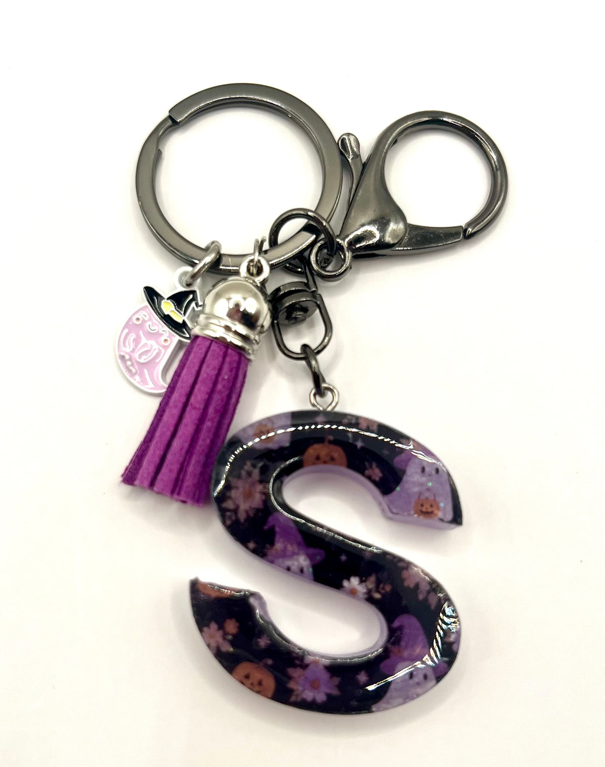 Limited Edition Purple Halloween Initial Keychain 💜🎃👻