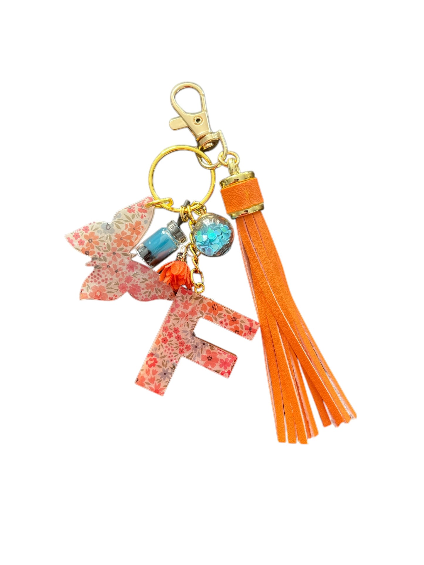 F Orange Floral