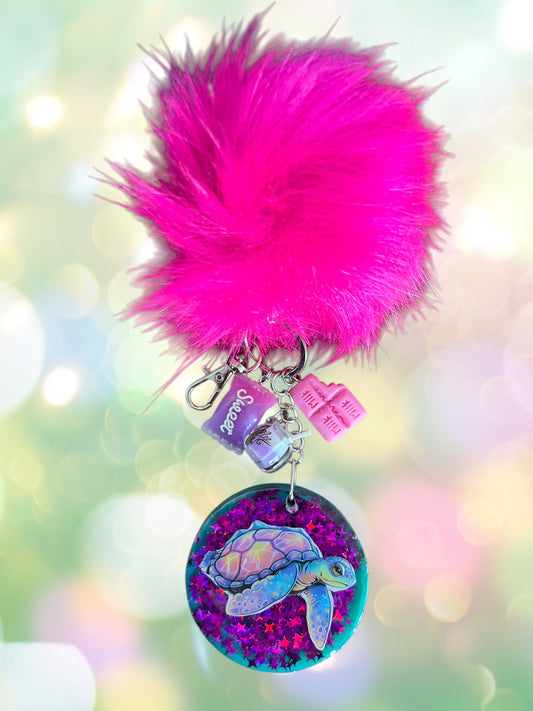 Cartoon Turtle Star Fuchsia