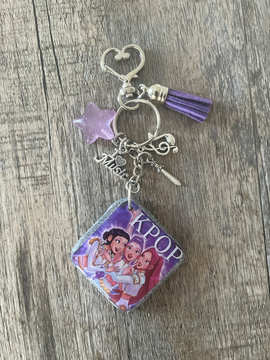 Handmade K-Pop Resin Bag Charms – Cute Idol-Inspired Accessories -1