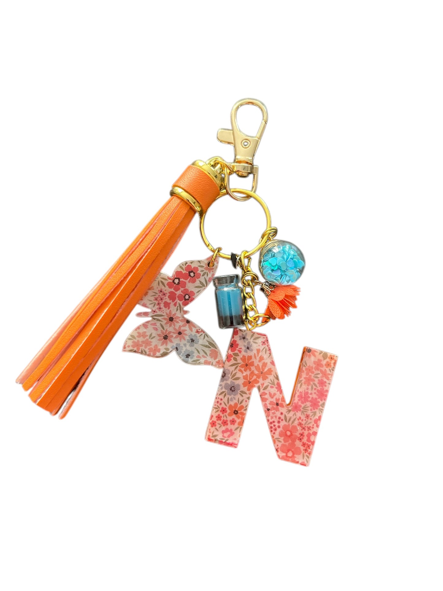 N Orange Floral