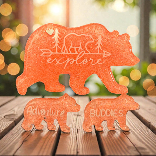 Orange Bear Adventure Magnets