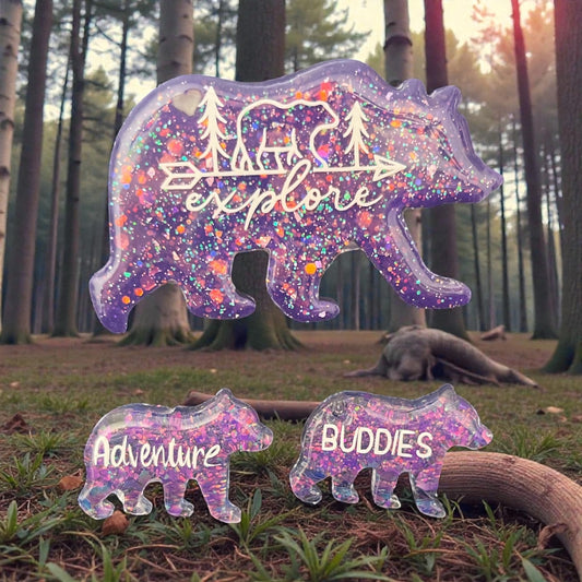 Galaxy Purple Bear Adventure Magnets