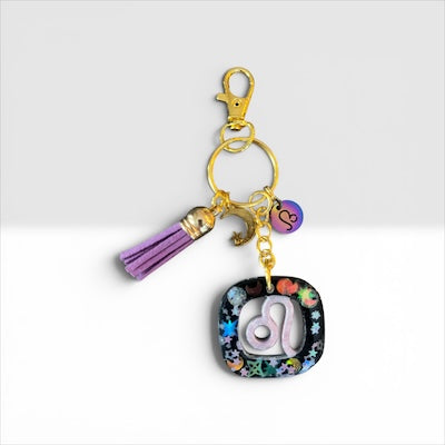 Leo Multi Colored Zodiac Bag Charm