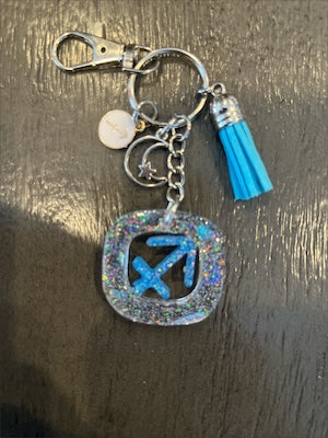 Sagittarius Blue Ice Zodiac Charm