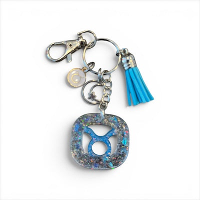 Taurus Blue Ice Zodiac Charm
