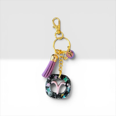 Aries Multi Colored Zodiac Bag Charm