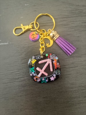 Sagittarius Multi Colored Zodiac Bag Charm