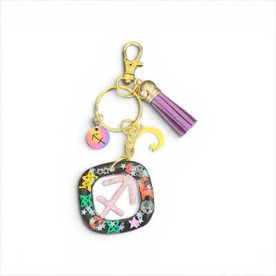 Sagittarius Multi Colored Zodiac Bag Charm