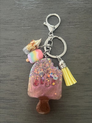 Pink Popsicle Resin Shaker (No Bow)