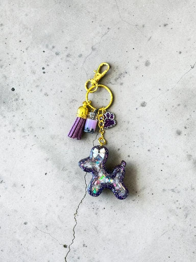 Black & Purple Balloon Doggie Resin Shaker