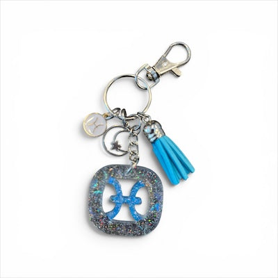 Pisces Blue Ice Zodiac Charm