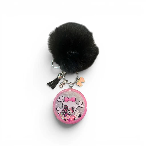 Pink Bow Skull Resin Shaker