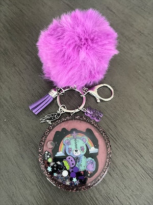 Cute Goth Bear Resin Shaker