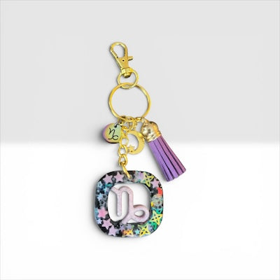 Capricorn Multi Colored Zodiac Bag Charm