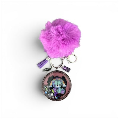 Cute Goth Bear Resin Shaker