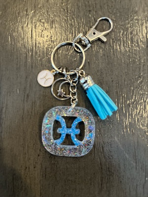 Pisces Blue Ice Zodiac Charm