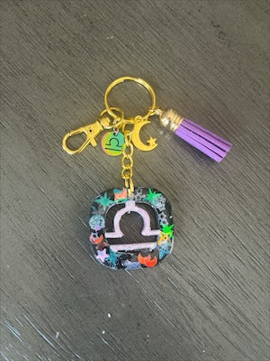 Libra Multi Colored Zodiac Bag Charm