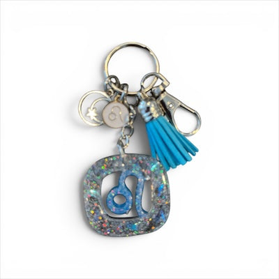 Leo Blue Ice Zodiac Charm