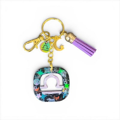 Libra Multi Colored Zodiac Bag Charm