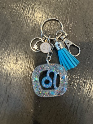 Leo Blue Ice Zodiac Charm