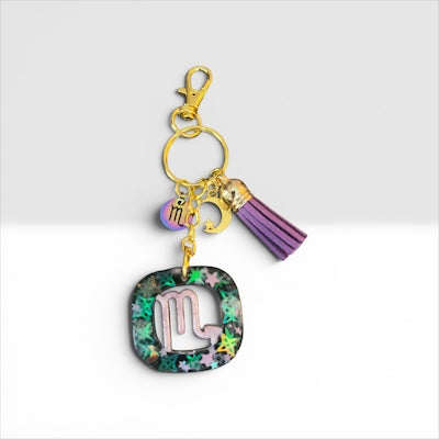Scorpio Multi Colored Zodiac Bag Charm