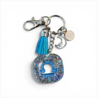 Libra Blue Ice Zodiac Charm