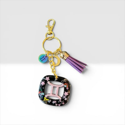 Gemini Multi Colored Zodiac Bag Charm